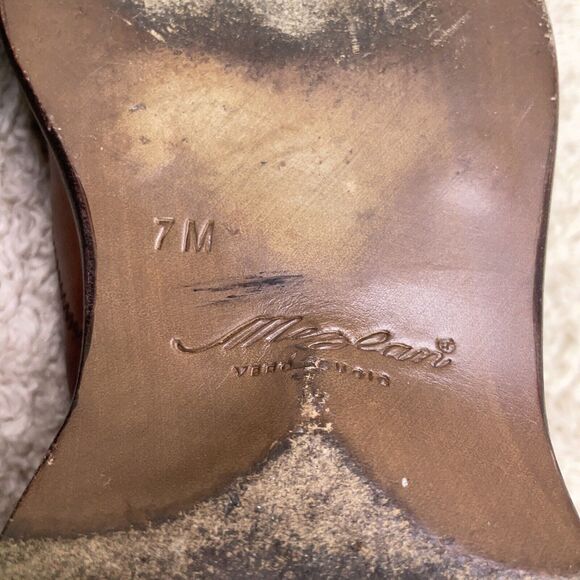 Mezlan Men's Size US 7 Lipari Penny Loafer Brown Slip-On Dress Shoes SPAIN Made - Picture 9 of 10